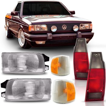 Kit Farol Volkswagen Saveiro Parati Quadrada 1991 1992 1993 1994 1995 + Pisca + Lanterna