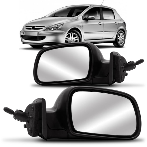 PAR RETROVISOR PEUGEOT 307 2003 A 2006 MANUAL - São Paulo Auto Peças
